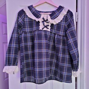 Blue checkered pajamas